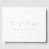 Livre D'or Gold Idyllic Stylish Mariage de calligraphie (Recto)