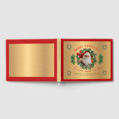 Livre D'or Gold Joyeux Noël Joyeux Nouvel An Père Noël Photo (Complet)