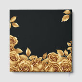 Livre D'or Gold Roses Custom Background Wedding  (Verso)