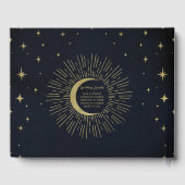 Livre D'or Gold Stars Night Celestial Sunburst Moon (Verso)