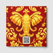 Livre D'or Golden Blessings: Personalized Elephant Mara QR    (Verso)