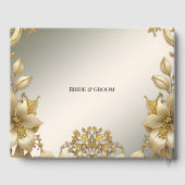 Livre D'or Golden Floral Guest Book (Verso)