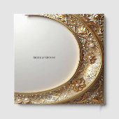 Livre D'or Golden Ornate Frame Guest Book (Verso)