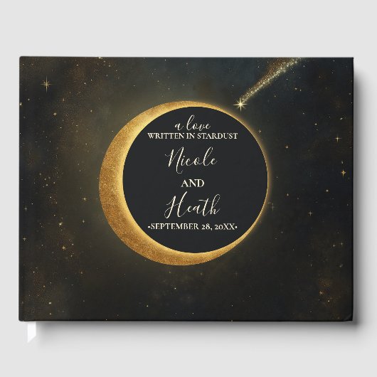 Livre D'or Golden Stardust Eclipse Mariage céleste (Recto)