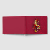 Livre D'or Golden Treble Clef avec fleurs Roses (Complet)