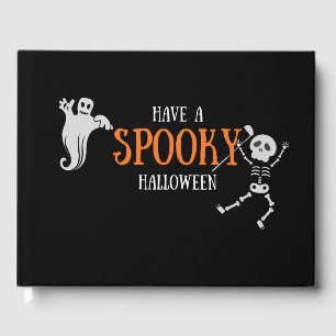 Livre D'or Golf Halloween avec Skeleton golfeur éffrayant Gol