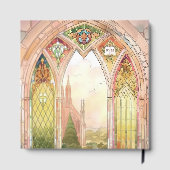 Livre D'or Gothic Cathedral Stained Glass Wedding (Verso)