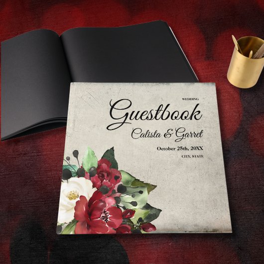 Livre D'or Gothic Rose Guestbook