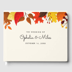 Livre D'or Gouache - Feuilles d'automne Mariage de automne