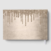 Livre D'or Goutte de Paillettes Taupe | Champagne Quinceanera (Verso)