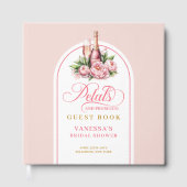 Livre D'or Graceful blush gold petals prosecco shower book (Recto)