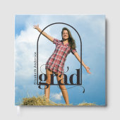 Livre D'or GRAD moderne Arc Noir Photo Party Graduation (Recto)