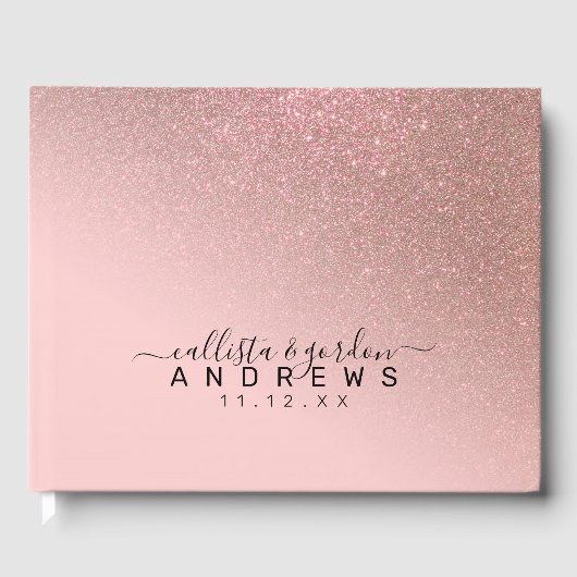Livre D'or Gradient diagonal Rose Gold Blush Pink ombre (Recto)
