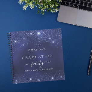 Livre d'or graduation bleu marine paillettes 2026