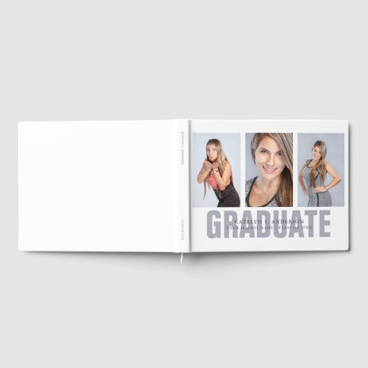 Livre D'or Graduation Photo Collage Custom Guest Book (Complet)
