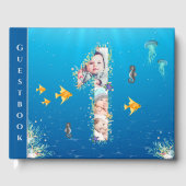 Livre D'or Grand 1er anniversaire sous la mer Collage Photo (Recto)