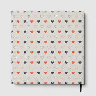 Livre D'or Grand - Cœurs adorables / crème orange foncé