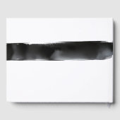 Livre D'or Grande aquarelle Bow noir et blanc Mariage moderne (Verso)