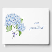 Livre D'or Grandmillenial fleuri hydrangea arc bleu preppy (Recto)