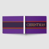Livre D'or Gras Deux Tons Violet Rouge Stripes de Noël Texte (Complet)