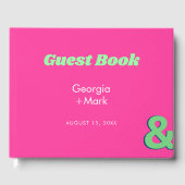 Livre D'or Gras et brillant Retro Ampersand rose Fuchsia Mari (Recto)