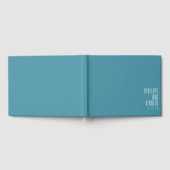 Livre D'or Gras Noms Typographie rétro Mariage Turquoise colo (Complet)