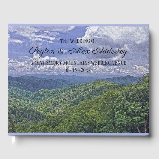 Livre D'or Great Smoky Mountains Mariage (Recto)
