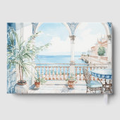 Livre D'or Grèce Méditerranée Mariage de carrelage Floral (Verso)