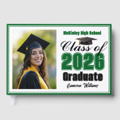 Livre D'or Green Class of 2026 Photo Small Graduation (Recto)