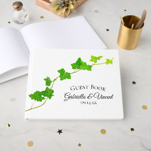 Livre D'or Green English Vines Liège Mariage de feuillage