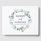 Livre D'or Green Eucalyptus Feuille Verdure Mariage botanique (Verso)