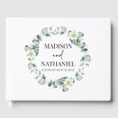 Livre D'or Green Eucalyptus Feuille Verdure Mariage botanique (Recto)