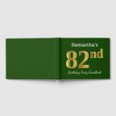 Livre D'or Green, Faux Gold 82e fête d'anniversaire + Nom per (Complet)