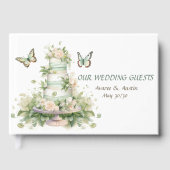 Livre D'or Green White Wedding Cake  (Recto)