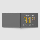 Livre D'or Grey, Faux Gold 31e fête d'anniversaire + Nom pers (Complet)