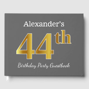 Livre D'or Grey, Faux Gold 44th Birthday Party + Nom personna