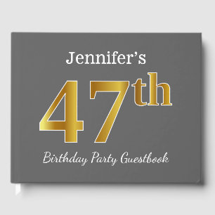 Livre D'or Grey, Faux Gold 47th Birthday Party + Nom personna