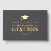 Livre d'or Grey Rétro Typographie (Recto)