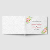 Livre D'or Gris Blanc Et Fleurs (Complet)