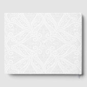 Livre D'or Gris Blanc Et Fleurs (Verso)