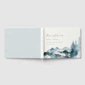 Livre D'or Gris Blush Green Blue Mountains Pine Mariage (Complet)
