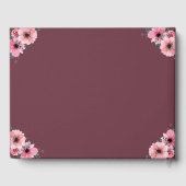 Livre D'or Gros 9e anniversaire Photo Collage Fleur Fille Ros (Verso)