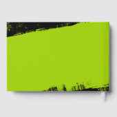 Livre D'or Grunge Lime Green Black Bar Mitzvah (Verso)