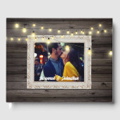 Livre D'or Guirlande lumineuse en bois pour mariage rustique  (Recto)