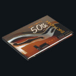 Livre D'or Guitare Archtop 50th Birthday Party Guest Book<br><div class="desc">Personnalisable 50th Birthday party Livre d'hôte avec la guitare Archtop comme arrière - plan. Vous pouvez facilement modifier l'image et les textes (police,  couleur,  taille et position) en cliquant sur le bouton Personnaliser ou customiser. Invitation d'anniversaire correspondant.</div>