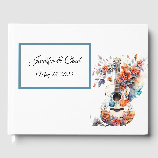 Livre d'or Guitare Florale (Recto)