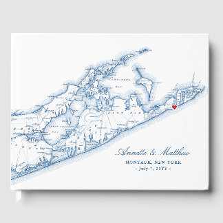 Livre D'or Hamptons Montauk Marine Blue Destination Mariage