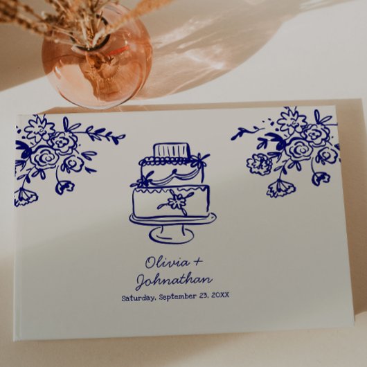 Livre D'or Hand Drawn Scribbles/Doodles Wedding