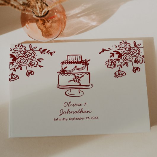Livre D'or Hand Drawn Scribbles/Doodles Wedding