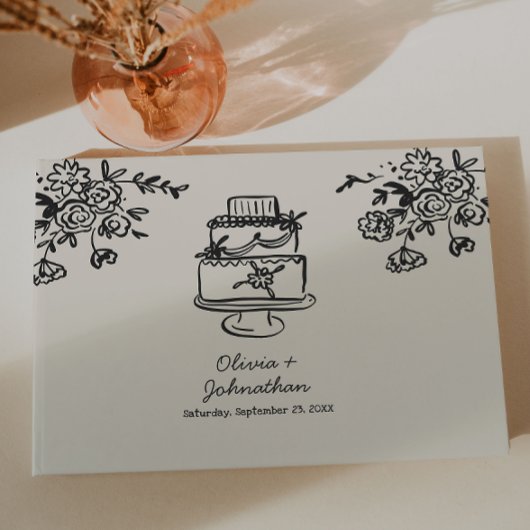 Livre D'or Hand Drawn Scribbles/Doodles Wedding